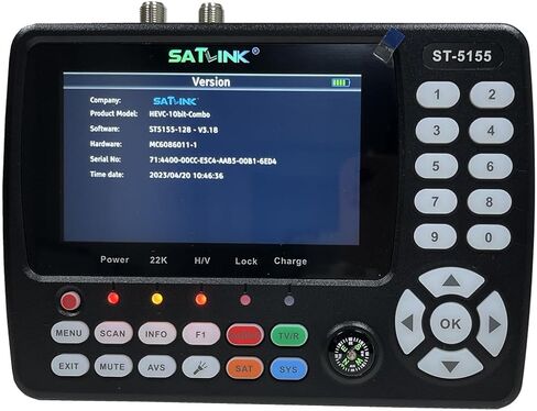 ST-5155 جهاز قياس إشارة الكابلات الفضائية والأرضية DVB-S/S2/T/T2/C كومبو متر يدعم HD 1080P MPEG-2/4 H.264/H.265 (10 بت)، QPSK، 8PSK، 16APSK، 32APSK in Kuwait
