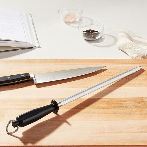 Dexter Russell 30505 Val-U (30505) فولاذ شحذ، 12 بوصة، DEXSTEEL خالي من البقع، فولاذ عالي الكربون، مقبض من البولي بروبيلين، أسود، NSF in Kuwait