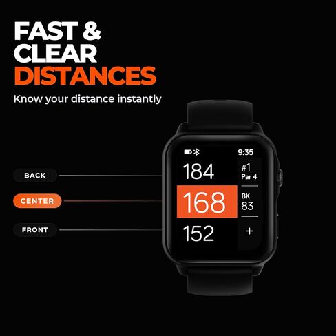 ساعة NAVO W1 Golf GPS - المسافات الأمامية والمتوسطة والخلفية، تتبع المخاطر، بدون اشتراك in Kuwait
