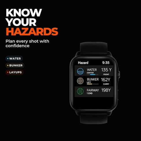 ساعة NAVO W1 Golf GPS - المسافات الأمامية والمتوسطة والخلفية، تتبع المخاطر، بدون اشتراك in Kuwait