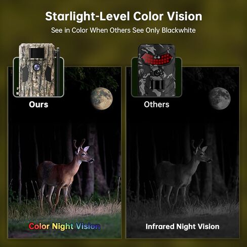 SEHMUA 3rd Cellular Trail Cameras with 48MP Photo 2K Live Streaming, 4G LTE Unlimited Data Plan Built-in SIM Card, 4W Solar Powered Game/Deer Cam No Glow Flash with Motion Activated -Camouflage in Saudi Arabia