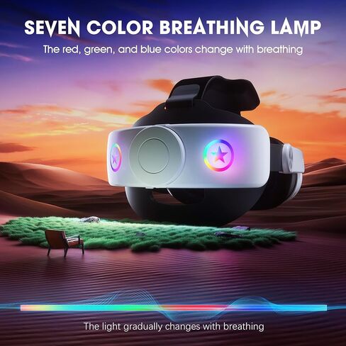 حزام مجموعة الرأس VR مع بطارية 10000 مللي أمبير في الساعة لـ Meta Quest 3/3S - إطلاق بنقرة واحدة حاصل على براءة اختراع، تصميم قابل للفصل قابل للتعديل متوافق مع Quest 2 3/3S، ألعاب VR متوازنة ومريحة in Kuwait