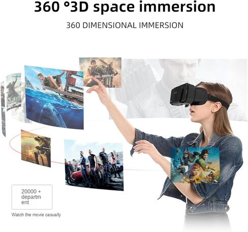 نظارات الواقع الافتراضي ثلاثية الأبعاد تدعم نظارات الواقع الافتراضي 360 بانوراما وشاشة كبيرة لألعاب الأفلام in Kuwait