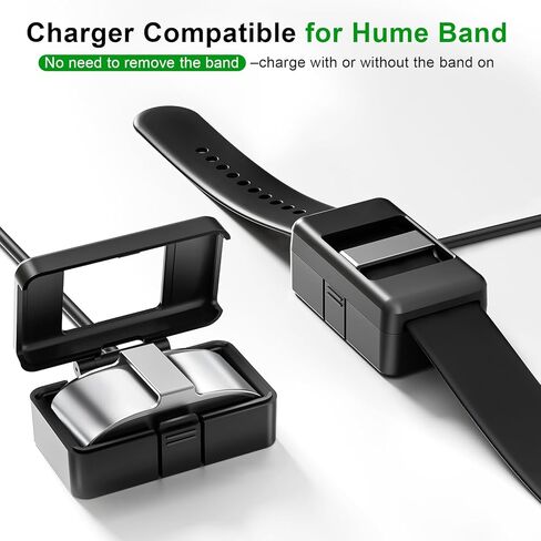متوافق مع شاحن Hume Band، حافظة شحن سريعة مع كابل USB، ملحقات محطة قاعدة بديلة متوافقة مع Hume Health Band، أسود in Kuwait