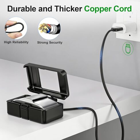 متوافق مع شاحن Hume Band، حافظة شحن سريعة مع كابل USB، ملحقات محطة قاعدة بديلة متوافقة مع Hume Health Band، أسود in Kuwait