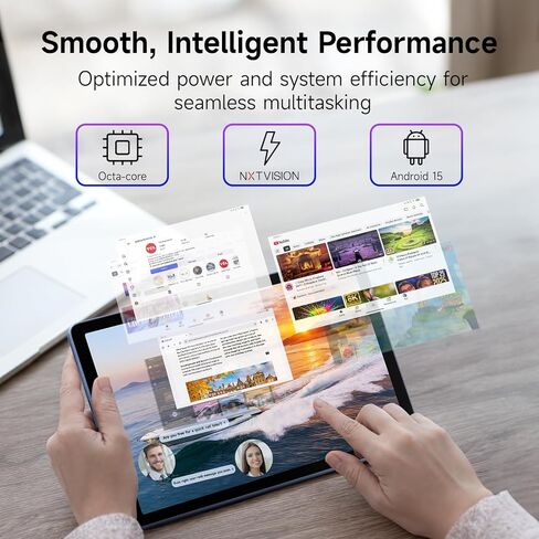 تابلت TCL TAB 10 Gen 4 Android، شاشة 10.1 بوصة FHD IPS، وحدة معالجة مركزية ثماني النواة، ذاكرة وصول عشوائي 12 جيجابايت (4 جيجابايت + 8 جيجابايت)، تخزين 128 جيجابايت، بطارية 6000 مللي أمبير، أندرويد 15، واي فاي، هيكل معدني، جهاز لوحي للطلاب والشباب والعائل in Kuwait
