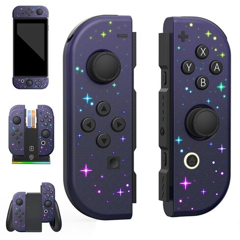 قطعة بديلة لوحدات التحكم في المفاتيح من KONGEA، لوحة ألعاب يسار ويمين متوافقة مع Nintendo Switch/OLED/Lite، مع جيروسكوبي 6 محاور، تنبيه، اهتزاز وعصا التحكم in Kuwait
