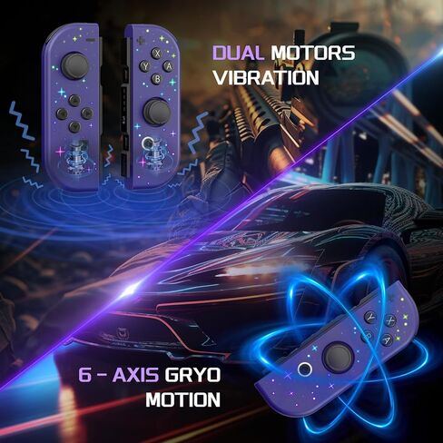 قطعة بديلة لوحدات التحكم في المفاتيح من KONGEA، لوحة ألعاب يسار ويمين متوافقة مع Nintendo Switch/OLED/Lite، مع جيروسكوبي 6 محاور، تنبيه، اهتزاز وعصا التحكم in Kuwait