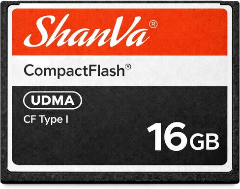 بطاقة ShanVa CompactFlash سعة 16 جيجابايت - بطاقة ذاكرة UDMA CF لكاميرات DSLR القديمة، والكاميرات الاحترافية، وكاميرات الفيديو عالية الدقة، والمعدات الصناعية وعينات الموسيقى in Kuwait