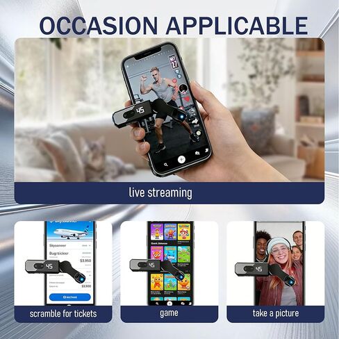 2026 أداة النقر التلقائي لـ Tiktok iPhone، 107 سرعة قابلة للتعديل، أداة التقاط الهاتف اللاسلكية القابلة لإعادة الشحن من أجل TikTok/البث المباشر، الألعاب، المهام المتكررة، حدث محدود الوقت والمهام الطويلة in Kuwait