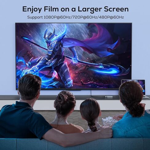 محول WENTER USB إلى HDMI، كابل محول USB 3.0 HDMI لرسومات الصوت والفيديو لشاشة الكمبيوتر المحمول وتلفزيون سطح المكتب، متوافق مع نظام التشغيل Mac OS، Windows 10/8.1/8/7 in Kuwait