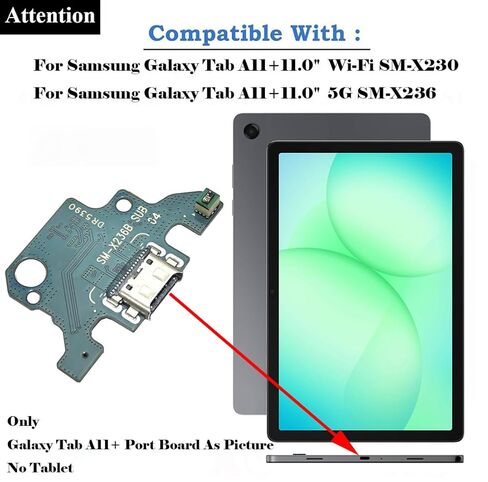 Galaxy Tab A11+ X236 USB شحن منفذ الكابلات المرنة استبدال SM-X230 USB Type-C شاحن قاعدة توصيل مرنة لهاتف Samsung Galaxy Tab A11 Plus 11" SM-X236B جزء إصلاح المنفذ in Kuwait