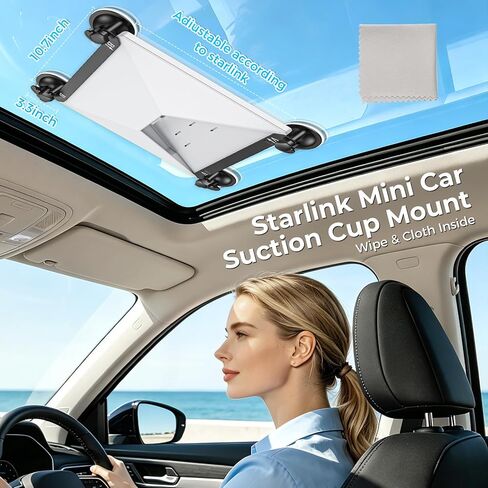 Starlink Mini Suction Cup Mount for Car Sunroof Window, Secure Satellite Mounting Kit with Strong Grip, Stable Signal for RVs Boats Road Trips, Tool-Free Installation, Portable Camping 2025 2026 in Saudi Arabia