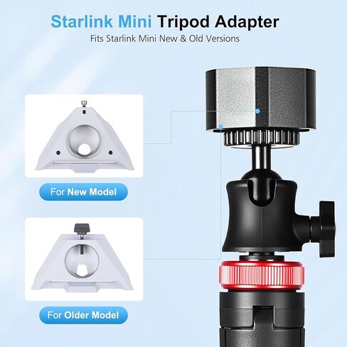 حامل ثلاثي القوائم الصغير Datop Starlink، مع حامل حامل ثلاثي القوائم من الألومنيوم قابل للتعديل بارتفاع قابل للتعديل ومتوافق مع إمالة 360 درجة، حامل صغير Starlink للتخييم في الهواء الطلق، والسفر، وRV | إكسسوارات ستارلينك ميني in Kuwait