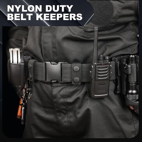 5 Pcs Belt Keepers for Duty Belt, Nylon Basketweave Belt Keepers for 2"-2.25" Wide Police, Law Enforcement, Correctional Officer, Molle Battle and Tactical Belts in Saudi Arabia