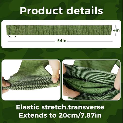 2 Pack Gun Socks for Rifles and Shotguns – Extra-Long 54" Silicone-Treated Knit Rifle & Shotgun Sleeves, Protective Gun Storage Socks for Firearms with/without Scopes in Kuwait