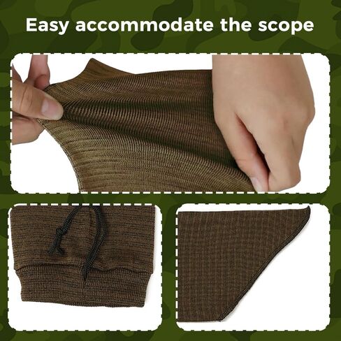 2 Pack Gun Socks for Rifles and Shotguns – Extra-Long 54" Silicone-Treated Knit Rifle & Shotgun Sleeves, Protective Gun Storage Socks for Firearms with/without Scopes in Kuwait