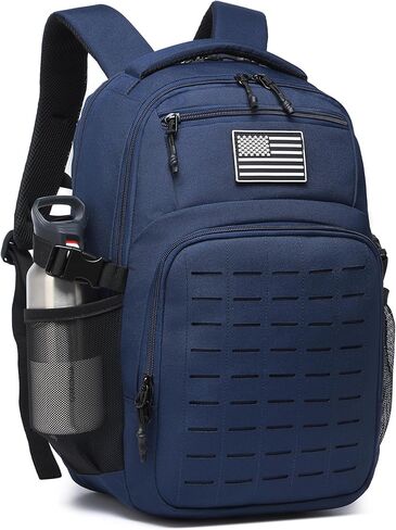 Wotony Military tactical backpack Laser-Cut MOLLE Webbing, backpack for men black small tactical assault bag (Black, 18.5 inch) in Kuwait