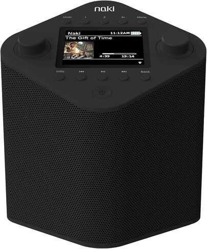 Naki Pulse - مشغل موسيقى موافق للشريعة اليهودية (أسود) مع مكبر صوت فردي بقدرة 5 وات، وواي فاي وبلوتوث in Kuwait