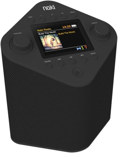 Naki Pulse - مشغل موسيقى موافق للشريعة اليهودية (أسود) مع مكبر صوت فردي بقدرة 5 وات، وواي فاي وبلوتوث in Kuwait