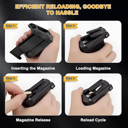 محمل سرعة المجلات يناسب المجلات 9 مم، 10 مم، .357، .40، .45 ACP، 1911، .380 | تحميل سريع وخالي من الألم، ملحق إطلاق نار متين in Kuwait