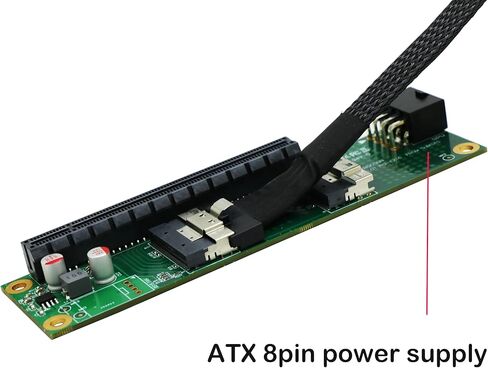 بطاقة توسيع Sintech PCI-e 4.0 16X إلى 2 منافذ PCIe 8X/16X، بطاقة تقسيم PCIe x16 إلى x8x8 مع كابل SlimSAS 8I 60 سم in Kuwait