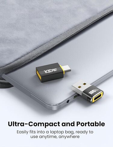 مجموعة مكونة من 10 قطع من محول USB إلى USB C بقدرة 100 واط - 5 قطع USBA ذكر إلى USBC أنثى محول 2.0 و5 قطع من النوع C ذكر إلى محول أنثى 3.0، متوافق مع iPhone 17/16/15، iPad، MacBook، Samsung، إلخ. in Kuwait