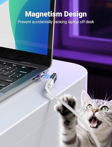 A.S 240W Magnetic Right Angle USB C Adapter(2 Pack), USB4 40Gbps 8K@60Hz Magnetic Type C Extender, USB C to USB C Adaptor 24-Pin USB C 90 Degree Adapter for Steam Deck, Switch, PC, Tablet, Phone 16 17 in Kuwait