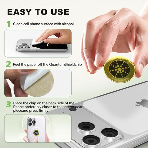 Cell Phone Protection Stickers, 6 Pcs Neutralizers Stickers for Smart Phones/Tablets/Laptops/Computer/WiFi/TV Electronic Devices (Gold) in Saudi Arabia