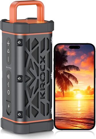 TRAVOR Magnetic Bluetooth Speaker, 45W Rugged All-Aluminum Outdoor Portable Speaker, BassUp, IP68 Waterproof Wireless Speaker for Golf Cart, Camping, Beach, TWS, 25H Playtime, Meteorite Gray in Saudi Arabia