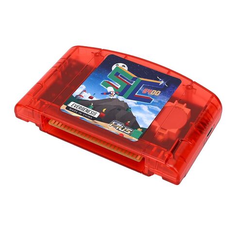 Open Source N64 Flash Cartridge, Open Source Flash Cartridge, HD Loader Game Reader for Summer Cart 64, Fast Reading Retro HD Gaming with Auto Save Backup (Red Transparent) in Saudi Arabia