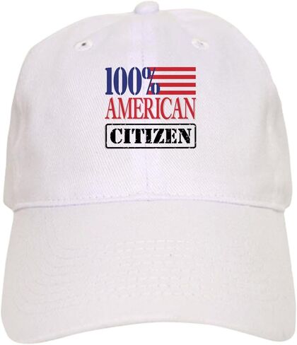 قبعة CafePress 100% American Citizen قبعة بيسبول قابلة للتعديل in Saudi Arabia