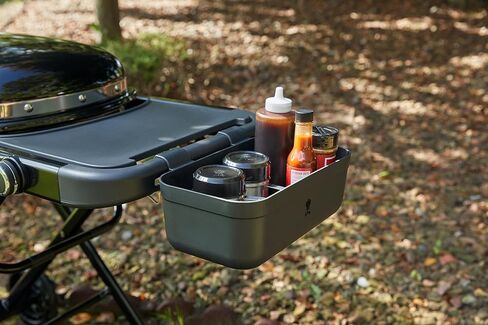 Weber Traveler® Portable Gas Grill (Liquid Propane) for Outdoor Cooking – Black, Porcelain-Enameled Lid, Side Table, Folding Portable Grill with Wheels for Camping, Tailgating & Travel in Kuwait