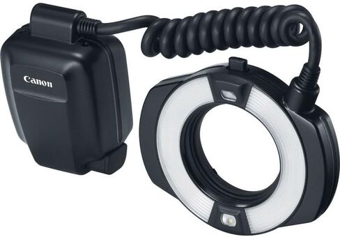 Canon MR-14EX II Macro Ring Lite Bundle | Dual-Tube Ring Flash with E-TTL II, Adjustable Flash Ratio Control & LED Modeling Lamps | Great for Macro Photography (9389B002) + Bag + AA with Charger in Kuwait