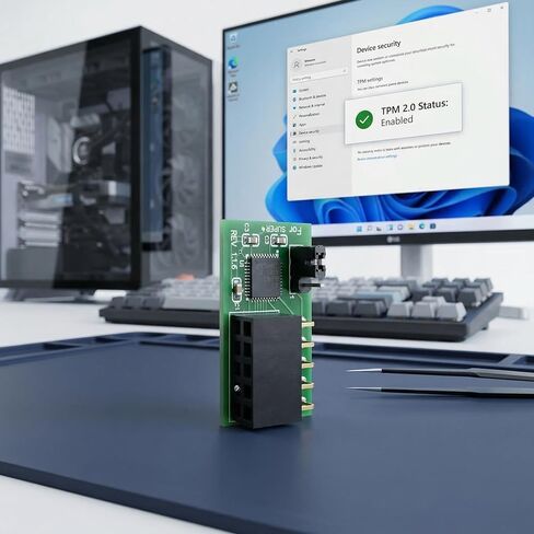 وحدة أمان TPM 2.0 لـ Supermicro، واجهة SPI ذات 10 سنون، متوافقة مع AOM-TPM-9670V-S و9665V، موصل عمودي لترقية Windows 11 والتمهيد الآمن، يدعم C9Z490-PGW، X10، X11 in Kuwait
