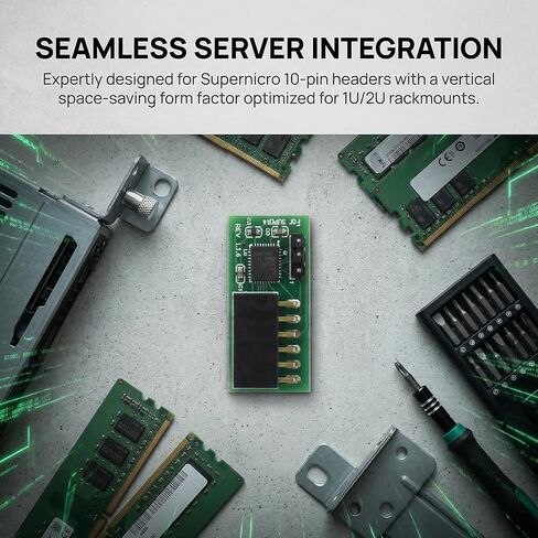 وحدة أمان TPM 2.0 لـ Supermicro، واجهة SPI ذات 10 سنون، متوافقة مع AOM-TPM-9670V-S و9665V، موصل عمودي لترقية Windows 11 والتمهيد الآمن، يدعم C9Z490-PGW، X10، X11 in Kuwait