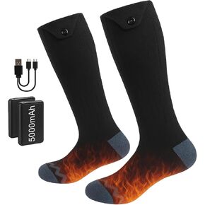 Heated Socks for Men Women 5000mAh Rechargeable Heated Socks 4 Heat Settings Washable Foot Warmer in Saudi Arabia