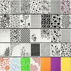 Mumufy 32 Pcs Embossing Folders for Card Making DIY Plastic Embossing Stencil Paper Card Decorating Mold for Scrapbook Photo Album DIY Craft, 5.8 x 3.9 Inch in Kuwait