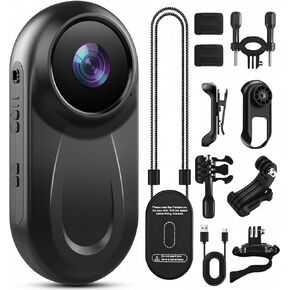 Mini Body Camera 1080P, 512G Thumb Action Camera, Vlogging Cam Portable Camcorder with 360° POV Rotate Clip & Magnetic in Kuwait