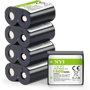 NYI 5-Pack CR-P2 Battery 6V 1800mAh Lithium Battery, Replacement for 223A, DL223A, EL223AP, 2CR-P2, Provides Long-Lasting Power for Camera Equipment, Smoke Alarms, and Home Security Systems in Kuwait