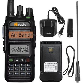Y23UV-83 راديو احترافي ثنائي الاتجاه، 128 قناة UHF VHF جهاز اتصال لاسلكي محمول مع تنبيه الطقس NOAA، وضع الاستعداد المزدوج، VOX، راديو FM، شحن USB-C لموقع العمل، في الهواء الطلق in Kuwait