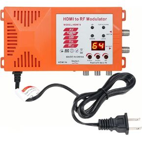 HDMI to RF Modulator, CVBS RCA to Coaxial Adapter, VHF UHF AV HDMI to RF Coaxial Converter with ANT & Channel Switch for TV PAL NTSC Format PS2 PS4 NS Xbox Game Consoles Fire Stick Cube Roku DVR in Kuwait