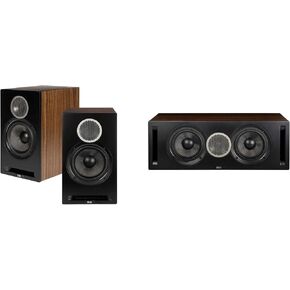 ELAC DBR62-BK - مكبرات صوت على رف الكتب مقاس 6.5 بوصة - باللون الأسود، زوج DCR52-BK - مكبر صوت مركزي مقاس 5.25 بوصة - باللون الأسود in Kuwait