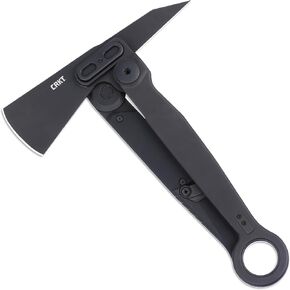 CRKT Provoke X Compact Black Folding Axe with Deadbolt Lock: SUJ2 Steel Plain Edge Blade, Stainless Steel Handle, 4141KX in Saudi Arabia