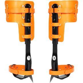 Tree Climbing Spikes, Adjustable Height Climbing Gear with Thickened Cowhide Straps & Carbon Steel Spurs, 220lbs Capacity Sharp Single Claw for Hunting Arborist Tree Trimming in Saudi Arabia