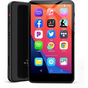 144GB MP3 & MP4 Player with Bluetooth, WiFi, 4IN HD Full Touch Screen - Supports Spotify, Libby, Amazon Music, YouTube, Tiktok, E-Book, Up to 1TB Expandable, Ideal for Kids in Saudi Arabia