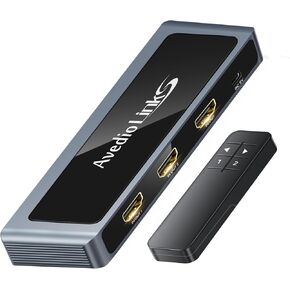 avedio links 8K HDMI 2.1 Switch 4K@120 هرتز 8K@60 هرتز، محول HDMI ثنائي الاتجاه 2 في 1 مع جهاز تحكم عن بعد، مقسم HDMI من الألومنيوم 2 في 1 فائق الدقة متوافق مع PS5 Xbox Fire Stick والمزيد (رمادي) in Kuwait