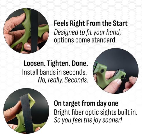 حزمة SimpleShot Scout LT2 Slingshot مع الهدف، وذخيرة من الفولاذ والطين، ومجموعتين من الأشرطة، ومرفق شريط مشبك متكامل، ومشاهد من الألياف البصرية، ومقاييس مقبض معيارية، من المبتدئين إلى المحترفين in Saudi Arabia