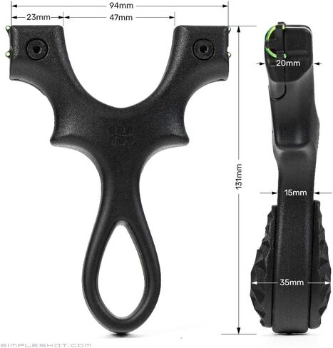 حزمة SimpleShot Scout LT2 Slingshot مع الهدف، وذخيرة من الفولاذ والطين، ومجموعتين من الأشرطة، ومرفق شريط مشبك متكامل، ومشاهد من الألياف البصرية، ومقاييس مقبض معيارية، من المبتدئين إلى المحترفين in Saudi Arabia