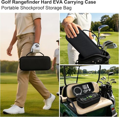RAIALL Hard Protective Case for MiLESEEY GeneSonic Pro Golf Speaker, Shockproof Travel Bag with Mesh Pocket for USB Cable and Carabiner, Black in Saudi Arabia